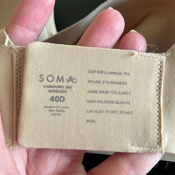 NWT Soma vanishing 360 wireless bra 40d Warm Amber - Picture 6 of 6
